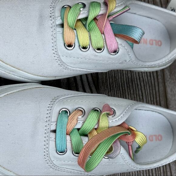 Old Navy Toddler Girls Canvas Slip On Calla Lily Sneakers Sz 12 - Picture 12 of 12